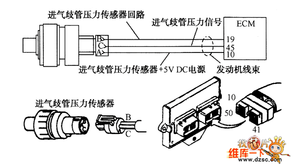 进气歧管压力传感器电路检测